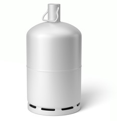 Bouteille de gaz sur fond blanc 2