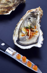 Oyster with ginger and chili