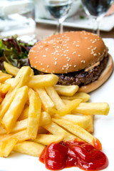 American cheese burger