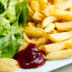 Golden French fries
