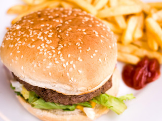 American cheese burger