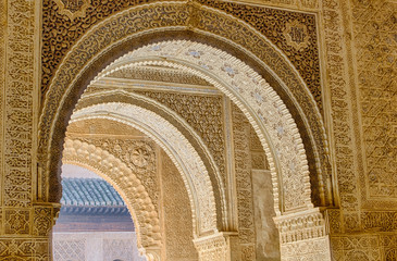 Alhambra arches - obrazy, fototapety, plakaty