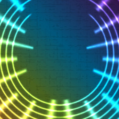 Colorful background with glowing grid