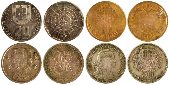different rare coins of portugal