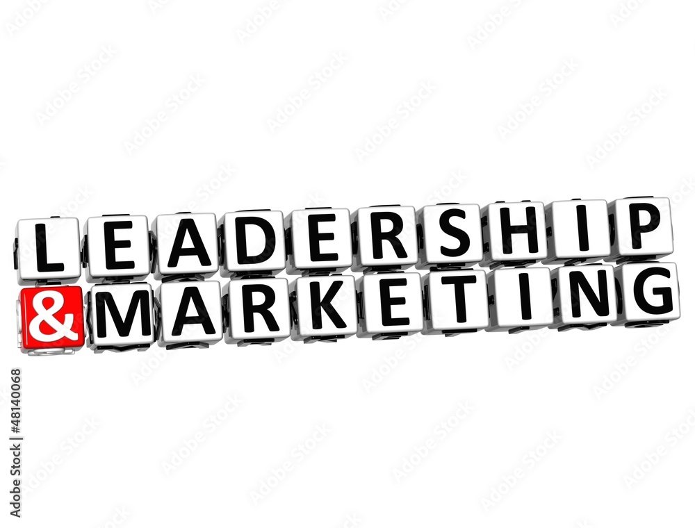 Aufkleber 3d leadership and marketing button click here block text
