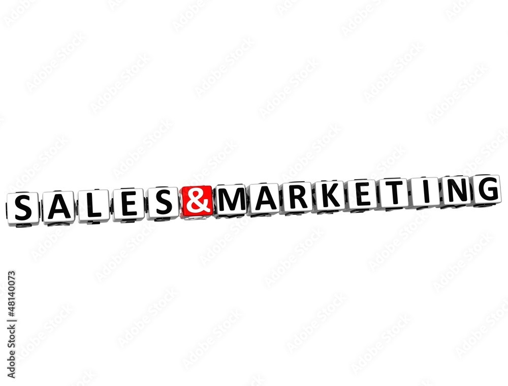 Poster 3d sales and marketing button click here block text