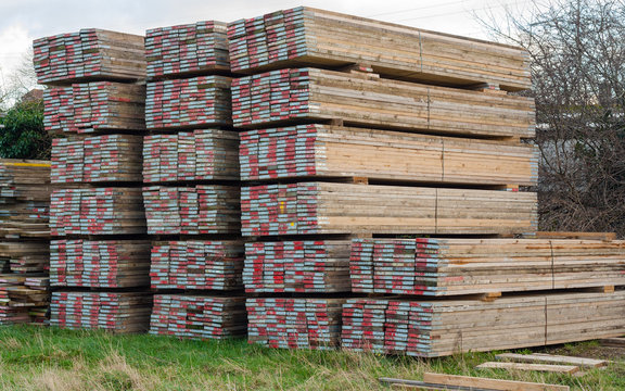 Fototapeta scaffold boards