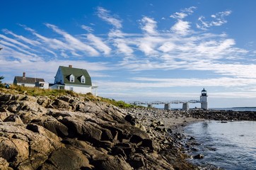 Fototapeta na wymiar The Historic Marshall Point Lighthouse, Maine