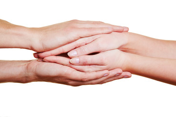 H&auml;nde halten zur Anteilnahme