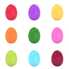 Colorful easter eggs set