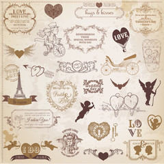 Scrapbook Design Elements-Valentine's Day Love Set