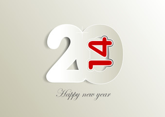 2014 - Happy new year -  gris et rouge