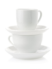 clean cups and saucer