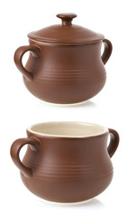 ceramic pot isolated on white