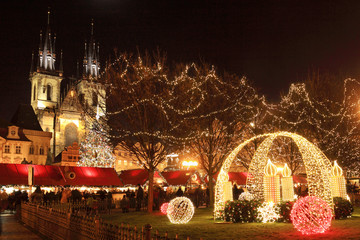 Christmas Mood on the Old Town Square, Prague, Czech Republic