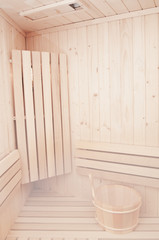 Fototapeta na wymiar steam in finish sauna