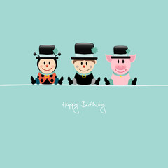 Ladybeetle, Chimney Sweep & Pig 