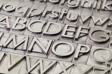 metal alphabet abstract