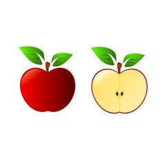 Red apple isolated