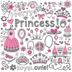 Princess Tiara Sketchy Notebook Doodle Set © blue67