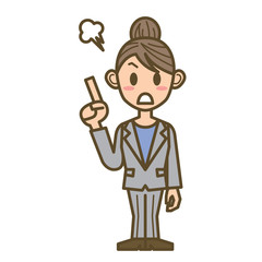 ビジネスウーマン　FW01　全身　叱る