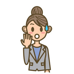 ビジネスウーマン　FW01　上半身　驚く