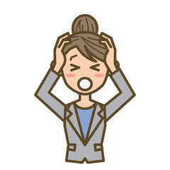 ビジネスウーマン　FW01　上半身　パニック