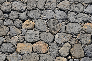 Background lava stone wall