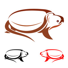 Vector image of an turtle