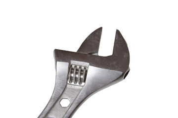 a adjustable wrench isolated over white background