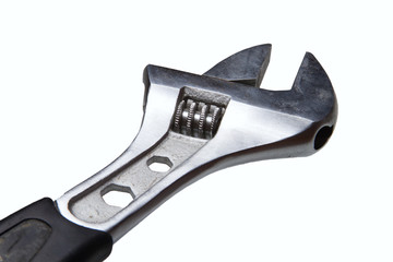 a adjustable wrench isolated over white background