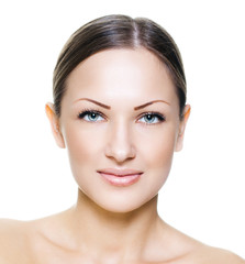 Obraz premium woman with beauty face and clean face skin , glamour makeup