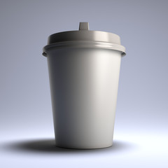 White coffee paper cup.