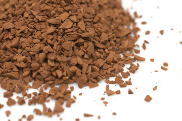 coffee on a white background. macro