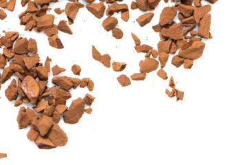 coffee on a white background. macro