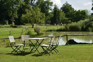 table and chairs in park, Ludwigsburg