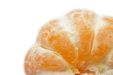 Juicy tangerine on a white background