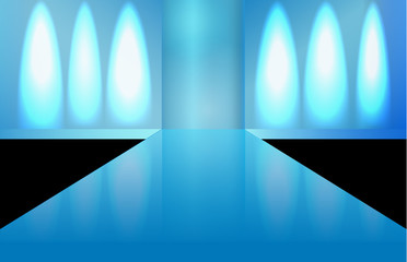 empty fashion runway