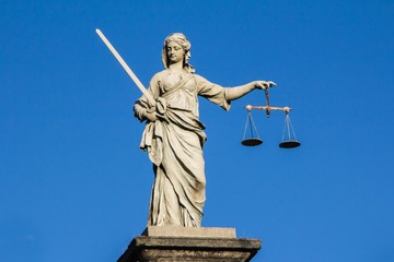 Justice statue at Dublin Castle