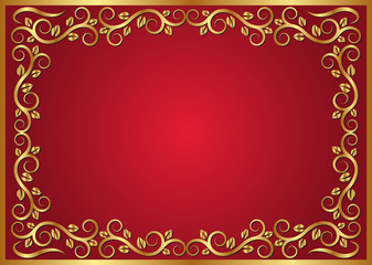 red background