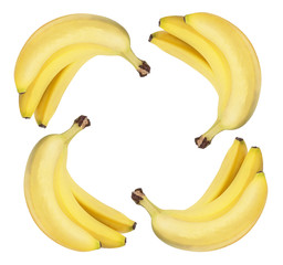 bananas on a white background