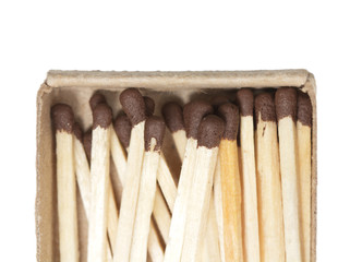 matches on a white background