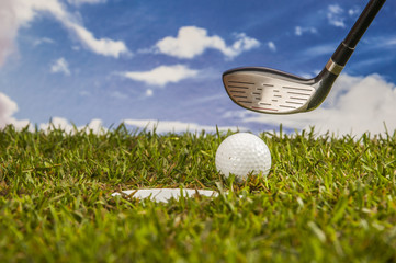 Golf stuff with sports equipment