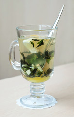 Mint and ginger tea