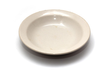 white plate on a white background