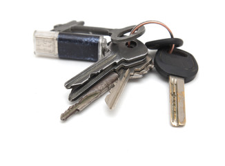 keys on a white background