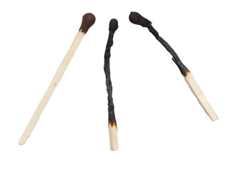 matches on a white background