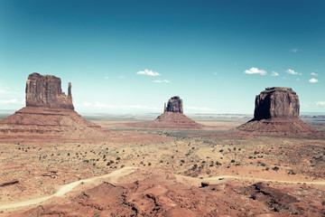 The famous landscape of Monument Valley