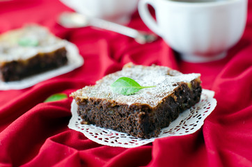 Chocolate cake with lemon cream