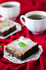 Cake brownie for St. Valentine's Day